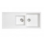 Aqu White 1 and A Half Bowl With Drainer Board Granite Stone Kitchen Sink Aqu White 1 and A Half Bowl With Drainer Board Granite Stone Kitchen Sink